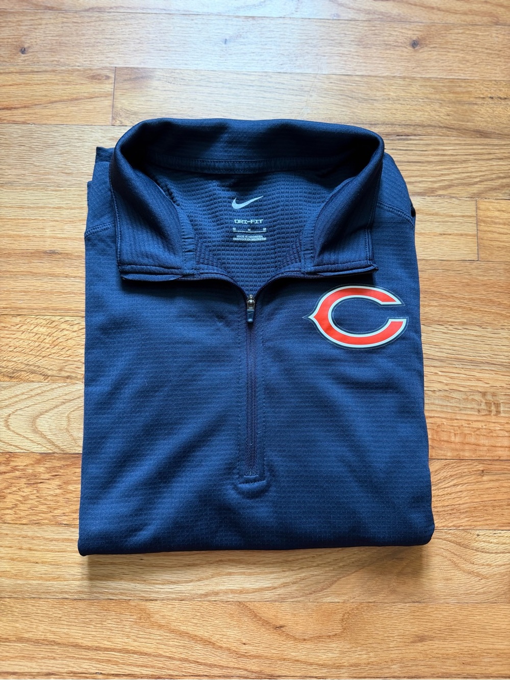 Nike Chicago Bears Navy Lightweight Quarter-Zip Pullover